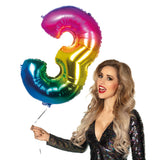 Ballon Chiffre 3 Arc-en-ciel Géant - Décoration Fête
