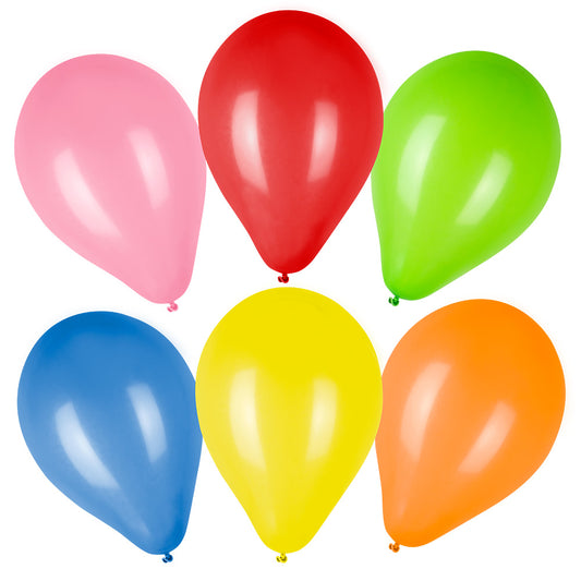 Ballons Colorés Latex 25cm - 6 Couleurs Assorties