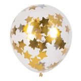 Ballons Confettis Étoiles Dorées 30 cm - Set de 5