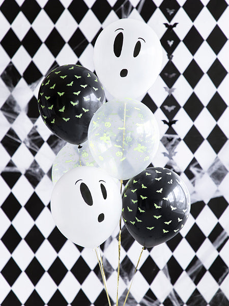 3 Ballons en latex Halloween fluo 27 cm