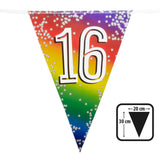 Guirlande Fanions Anniversaire 16 Ans Rainbow Stars