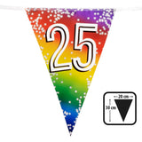 Guirlande Fanions Anniversaire 25 ans Arc-en-ciel Étoiles