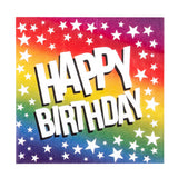 Set de Vaisselle Arc-en-ciel Happy Birthday - 16 Assiettes