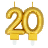 Bougies Chiffre 90 Or - Décoration Gâteau d'Anniversaire