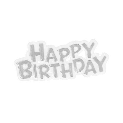 Bougies d'anniversaire argentées « Happy Birthday » - Set de 13