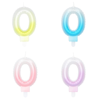 Bougie Chiffre 0 Colorée - Anniversaire et Fête