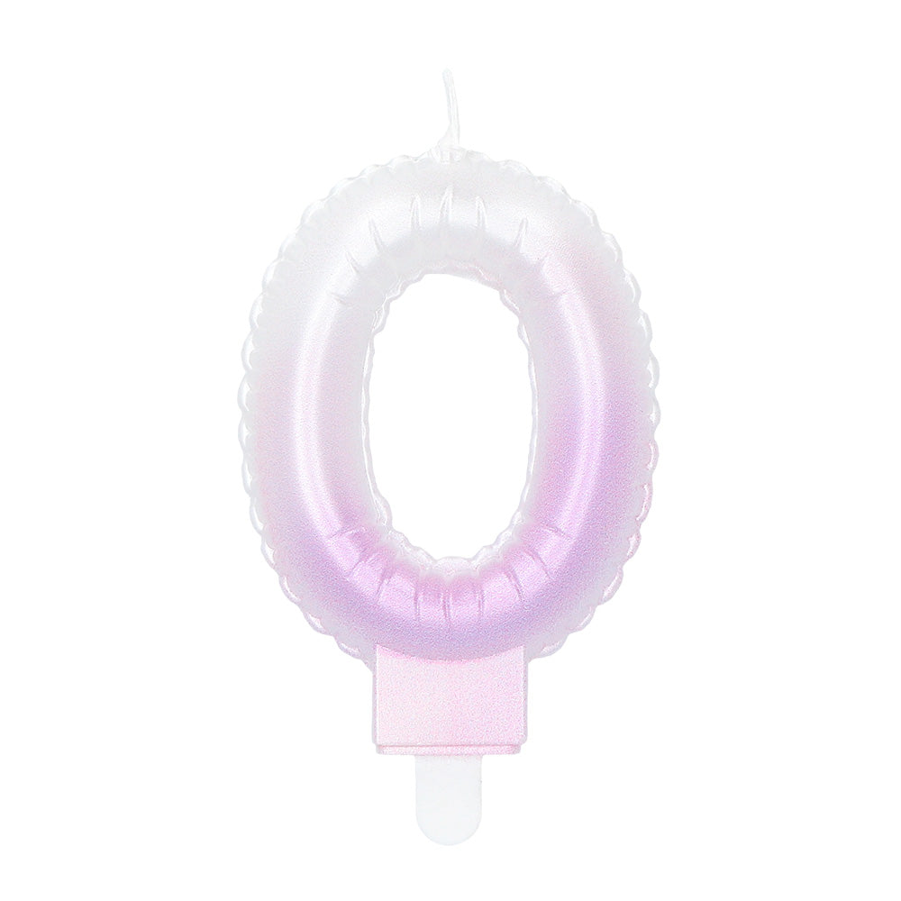 Bougie Chiffre 0 Colorée - Anniversaire et Fête
