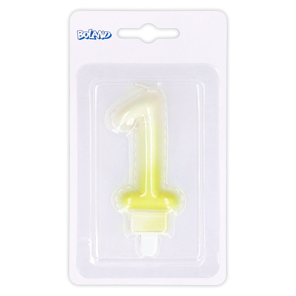 Bougie Chiffre 1 Dégradée - 4 Coloris pour Anniversaire