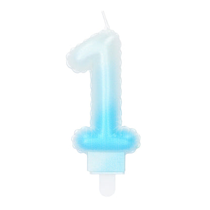 Bougie Chiffre 1 Dégradée - 4 Coloris pour Anniversaire