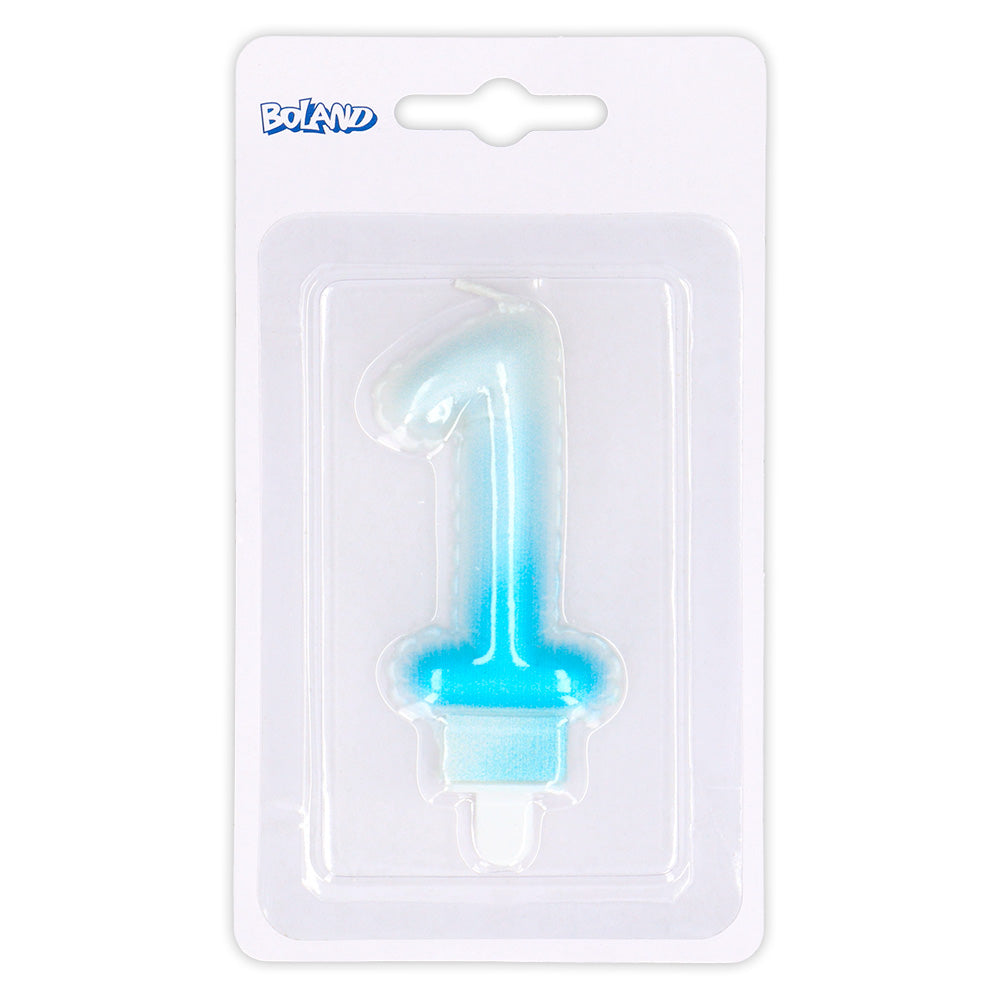 Bougie Chiffre 1 Dégradée - 4 Coloris pour Anniversaire