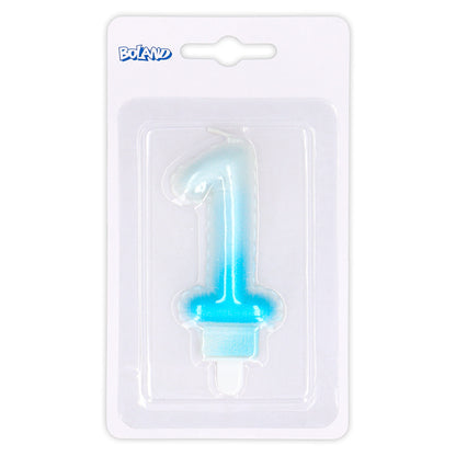 Bougie Chiffre 1 Dégradée - 4 Coloris pour Anniversaire