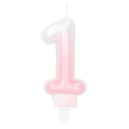 Bougie Chiffre 1 Dégradée - 4 Coloris pour Anniversaire