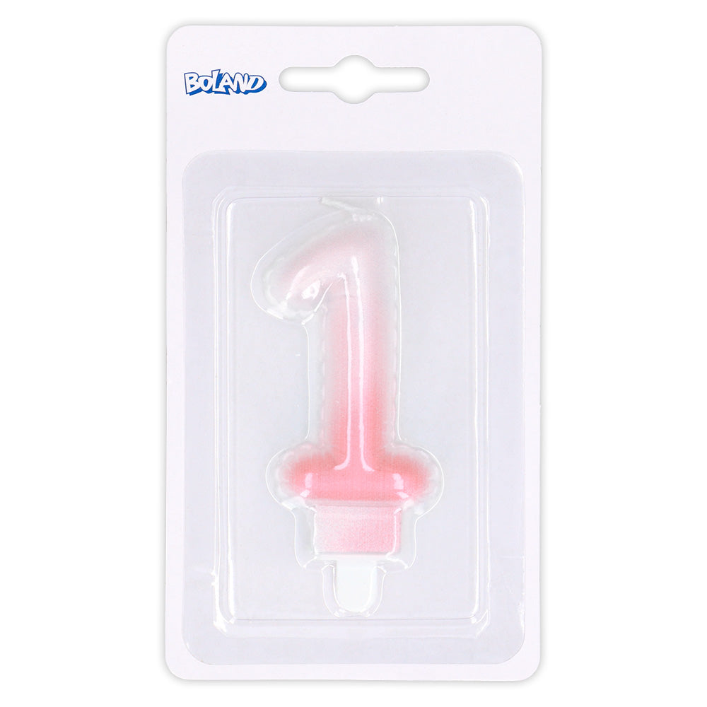 Bougie Chiffre 1 Dégradée - 4 Coloris pour Anniversaire