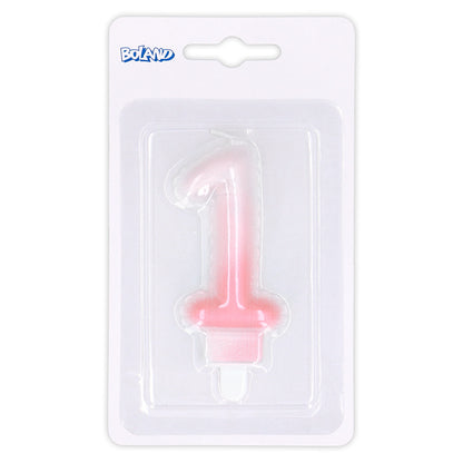 Bougie Chiffre 1 Dégradée - 4 Coloris pour Anniversaire