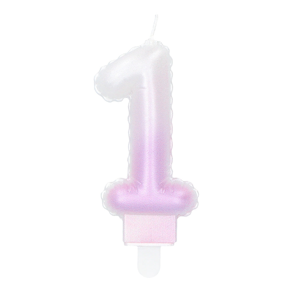 Bougie Chiffre 1 Dégradée - 4 Coloris pour Anniversaire