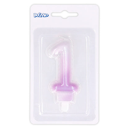 Bougie Chiffre 1 Dégradée - 4 Coloris pour Anniversaire