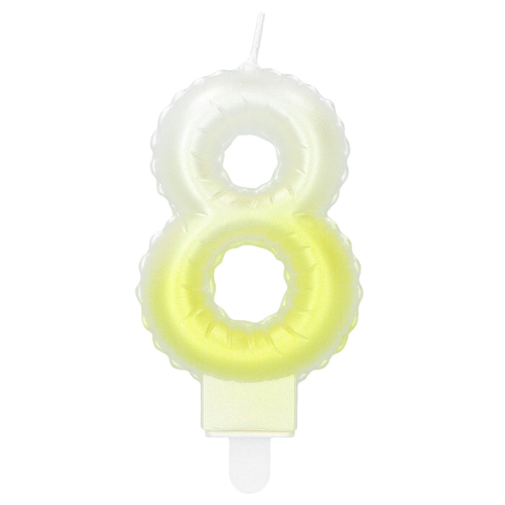 Bougies Chiffre 8 Colorées - Gâteau Anniversaire