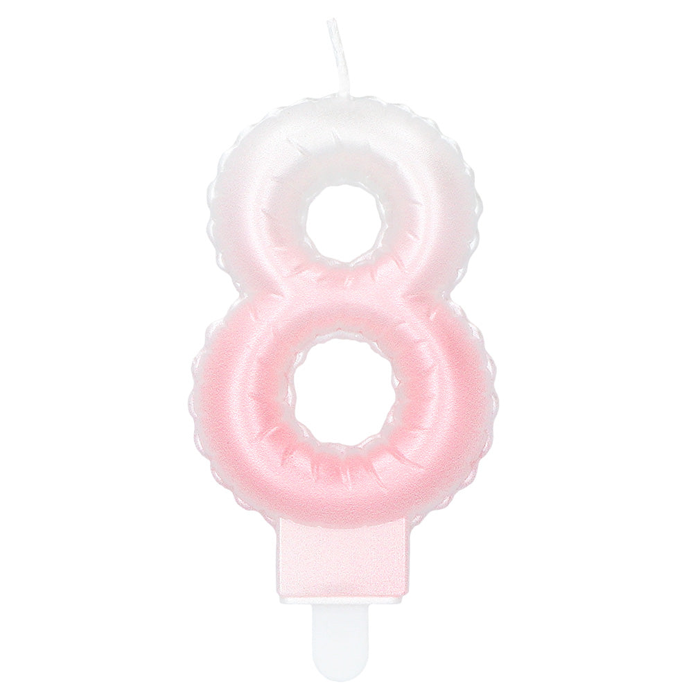 Bougies Chiffre 8 Colorées - Gâteau Anniversaire