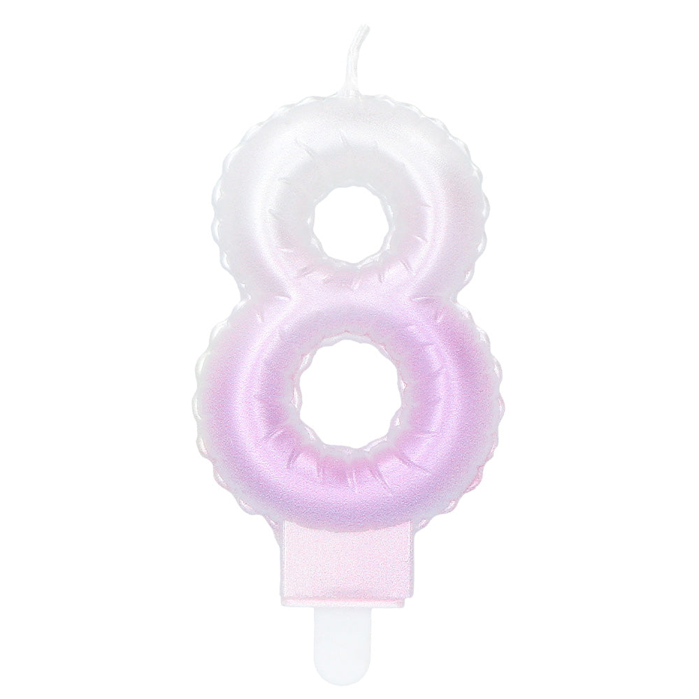 Bougies Chiffre 8 Colorées - Gâteau Anniversaire