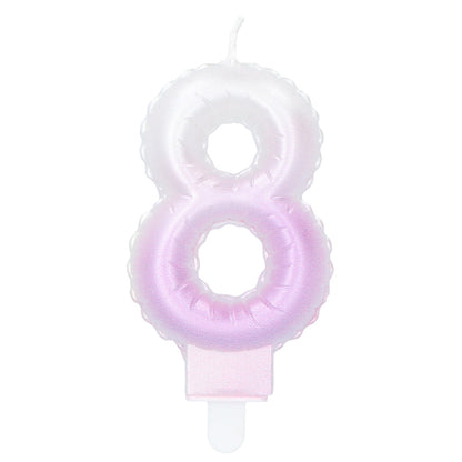 Bougies Chiffre 8 Colorées - Gâteau Anniversaire