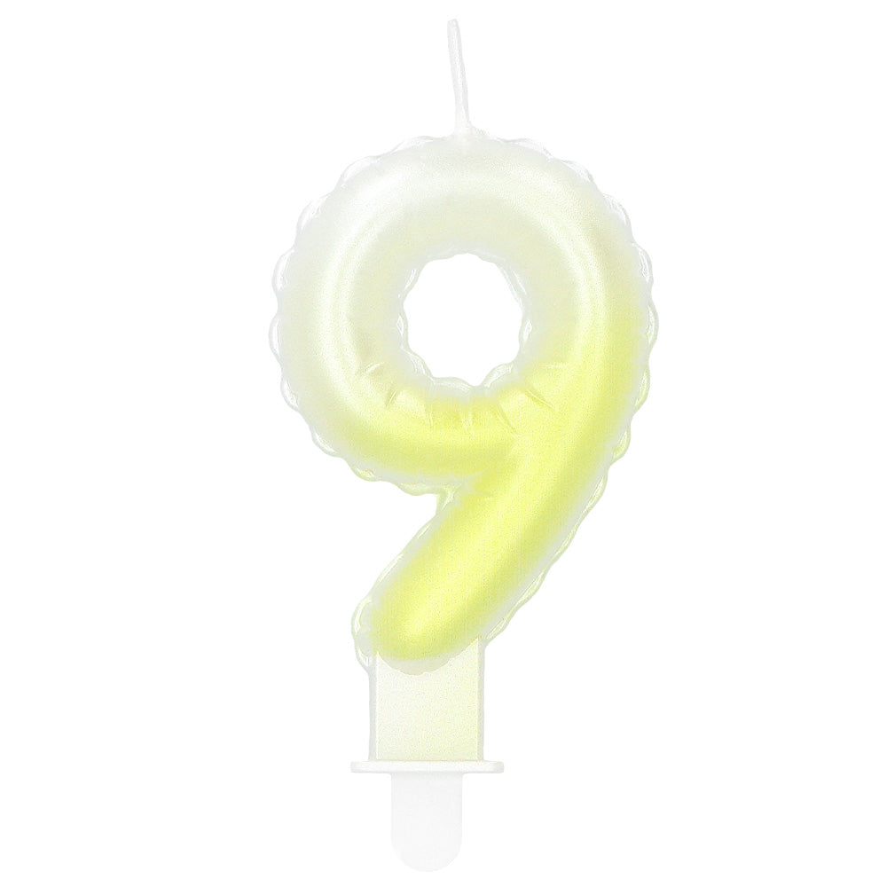 Bougie Chiffre 9 Colorée - Anniversaire et Fête