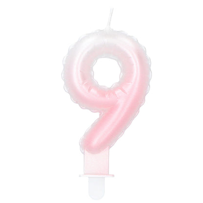 Bougie Chiffre 9 Colorée - Anniversaire et Fête