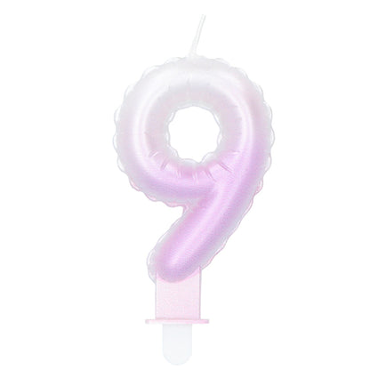Bougie Chiffre 9 Colorée - Anniversaire et Fête