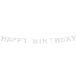Guirlande Happy Birthday Pailletée Argent - Décoration Fête