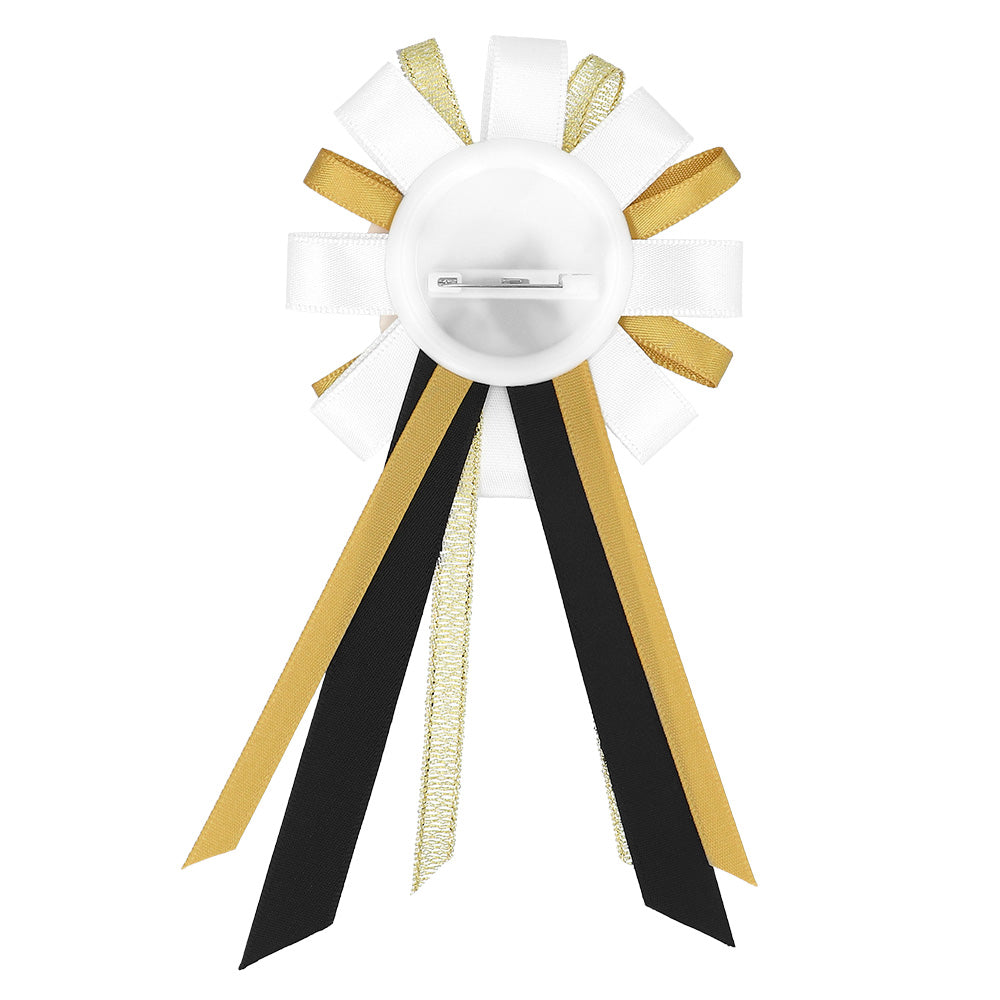 Broche Happy Birthday Luxe Or Noir & Blanc
