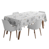 Nappe Étoilée Blanche - Décoration Table Thème Céleste