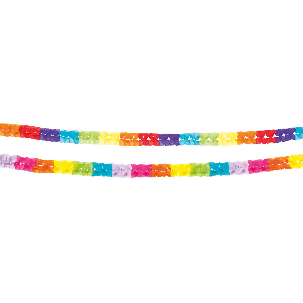 Guirlande Colorée Papier 5m + 2 Assiettes Smiley Fête