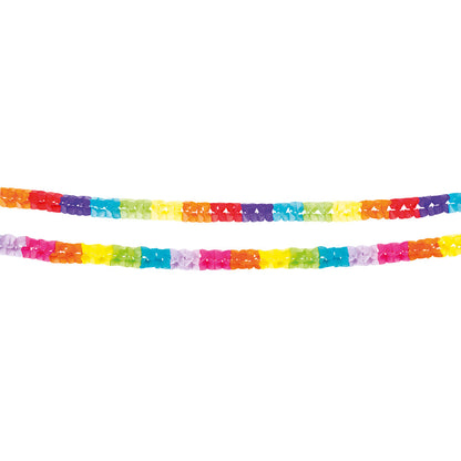 Guirlande Colorée Papier 5m + 2 Assiettes Smiley Fête