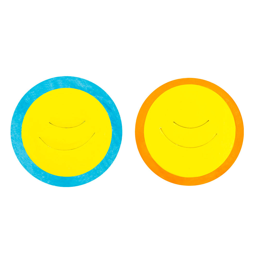 Guirlande Colorée Papier 5m + 2 Assiettes Smiley Fête