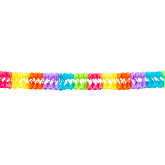 Guirlande Papier Crépon Multicolore 6m - Décoration Fête