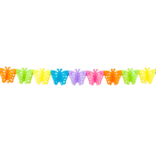 Guirlande Papillons Colorés 4m - Décoration Fête Multicolore