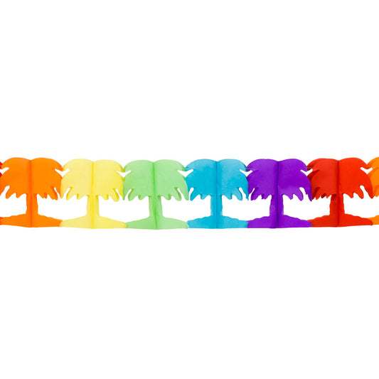 Guirlande Palmiers Colorés 4m - Décoration Tropicale Rainbow