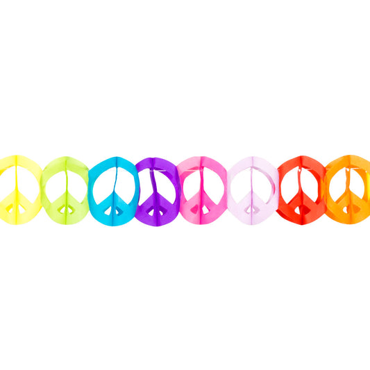 Guirlande Peace & Love Colorée 4m - Décoration Hippie Années 70