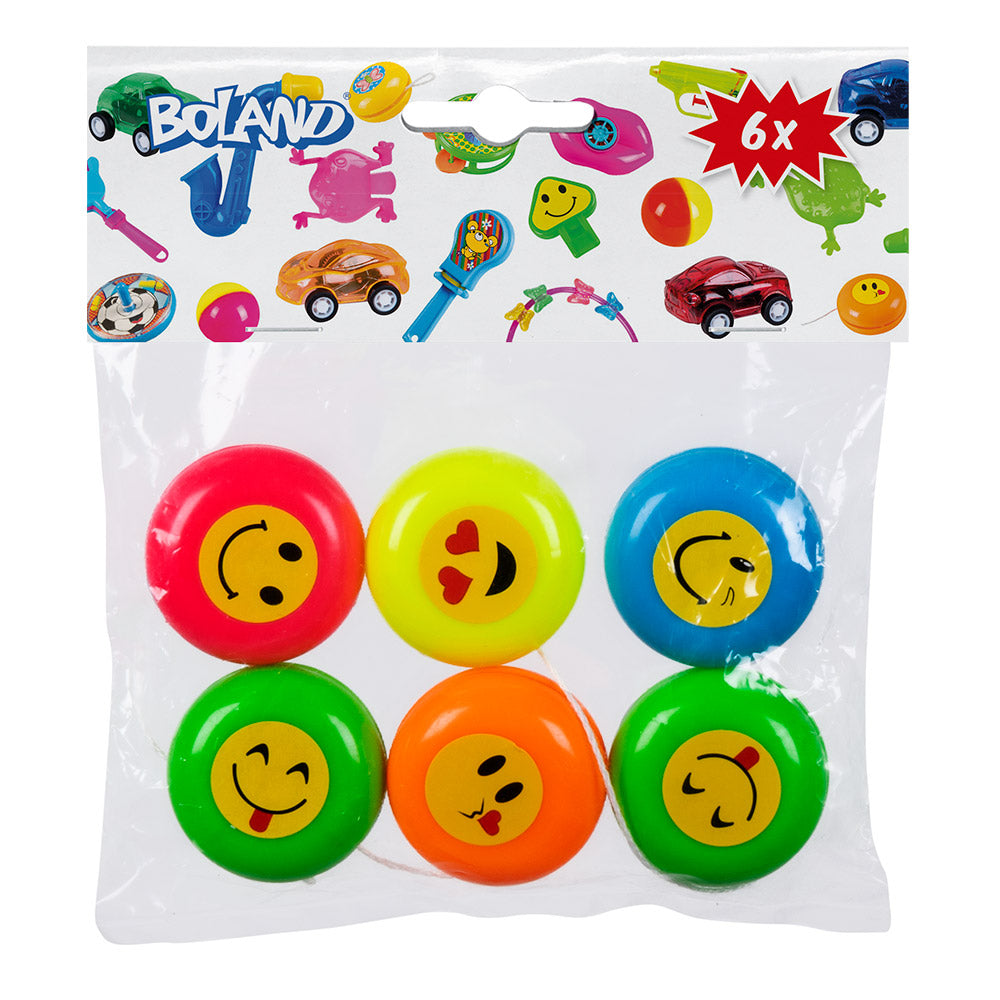 Balles Emoji UV Blacklight 6 Pièces - Accessoire Fête Coloré
