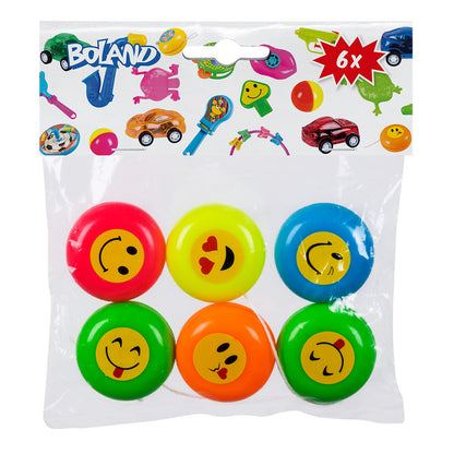 Balles Emoji UV Blacklight 6 Pièces - Accessoire Fête Coloré