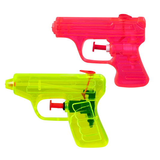 Pistolets à Eau Transparents Fluo - 2 Pack pour Fêtes