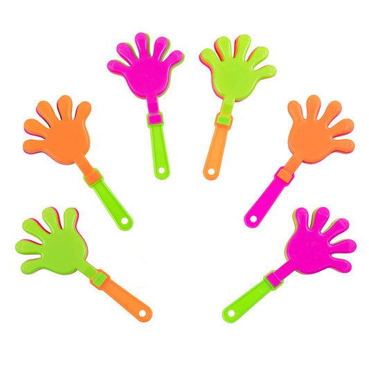 Mains claquantes multicolores - Accessoire de fête amusant