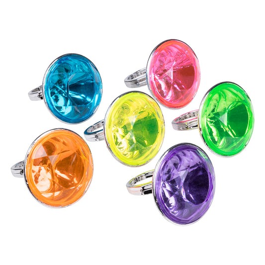 Bagues Luminescentes Colorées - Lot de 6 Anneaux Fluorescents