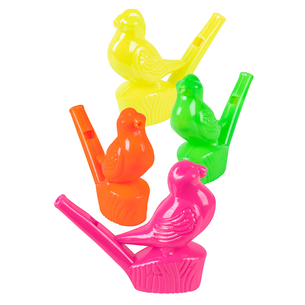 Sifflets Oiseaux Colorés - Lot de 4 Accessoires de Fête