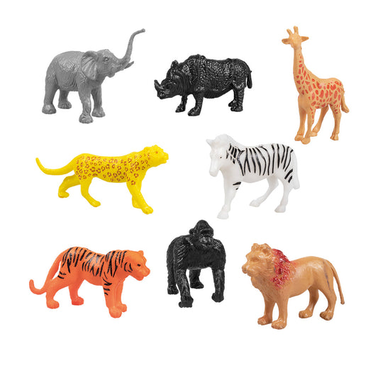 Figurines Animaux Sauvages - Set 8 Pièces Colorées
