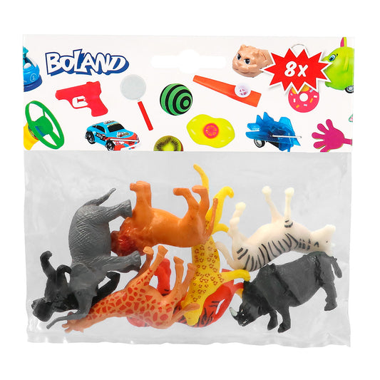 Figurines Animaux Sauvages - Set 8 Pièces Colorées