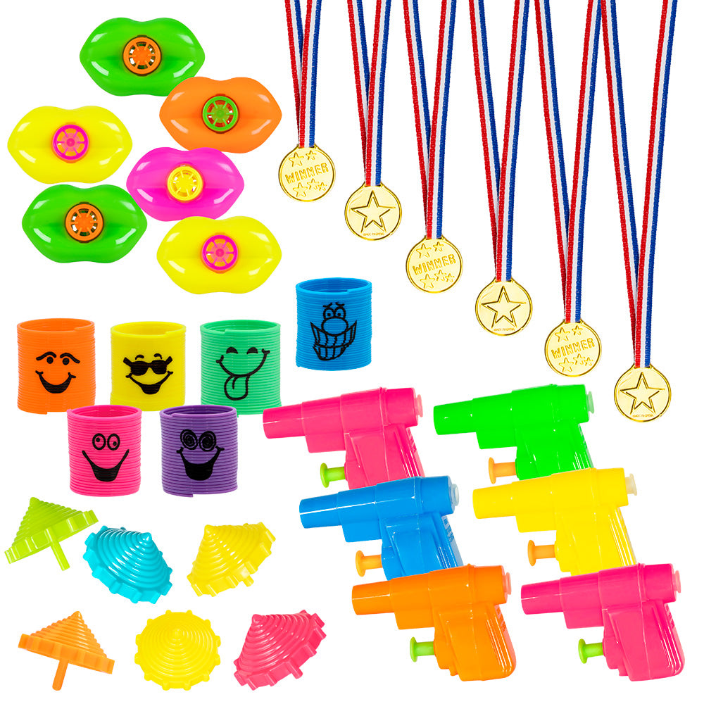 Coffret Fête 30 Pièces Pistolets Médailles Jouets Party