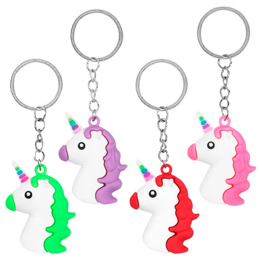 Porte-clés Licorne Colorée - Accessoire Kawaii avec Chaîne
