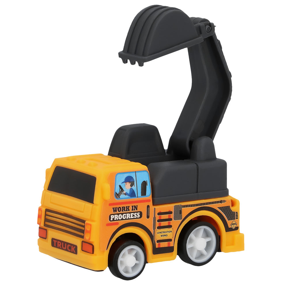 Set 4 Camions de Chantier Jouets avec Accessoires Mobiles