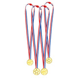 Médailles Dorées Winner avec Ruban Tricolore - Lot de 4