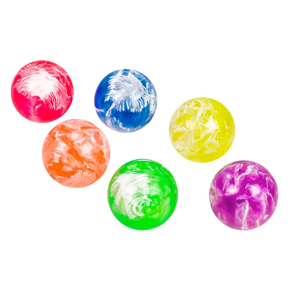 Balles Rebondissantes Marbrées Colorées - Lot de 6